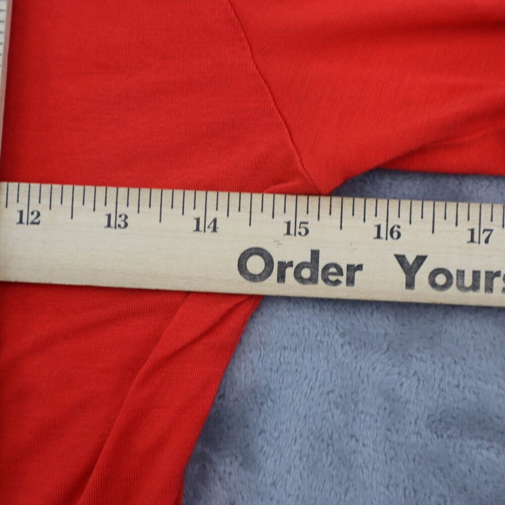 Best Cody Shirt Womens M Red Long Sleeve Turtleneck Knit Stretch Bodysuit - Picture 6 of 16